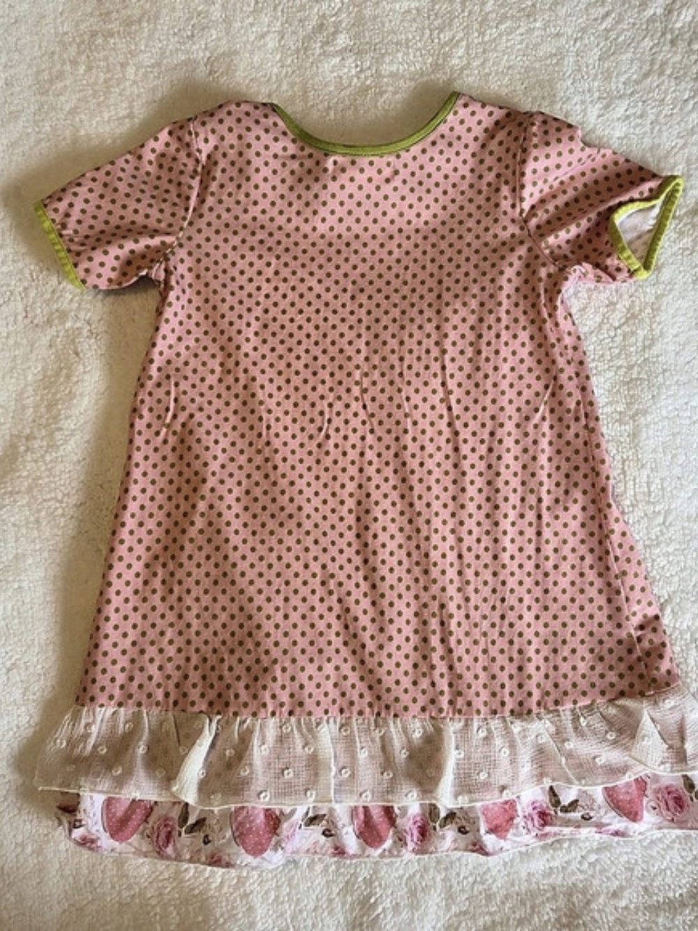 Zaza Couture Style V 1501 Girls Pink Polka Dot Dress Size 4 - Picture 2 of 5
